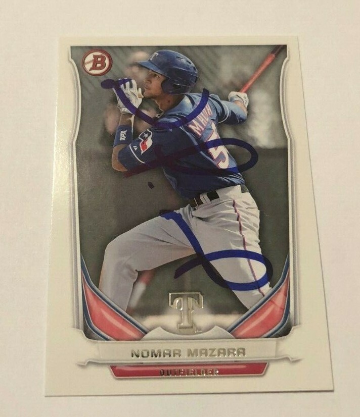 NOMAR MAZARA SIGNED 2014 BOWMAN PROSPECT ROOKIE CARD AUTO
