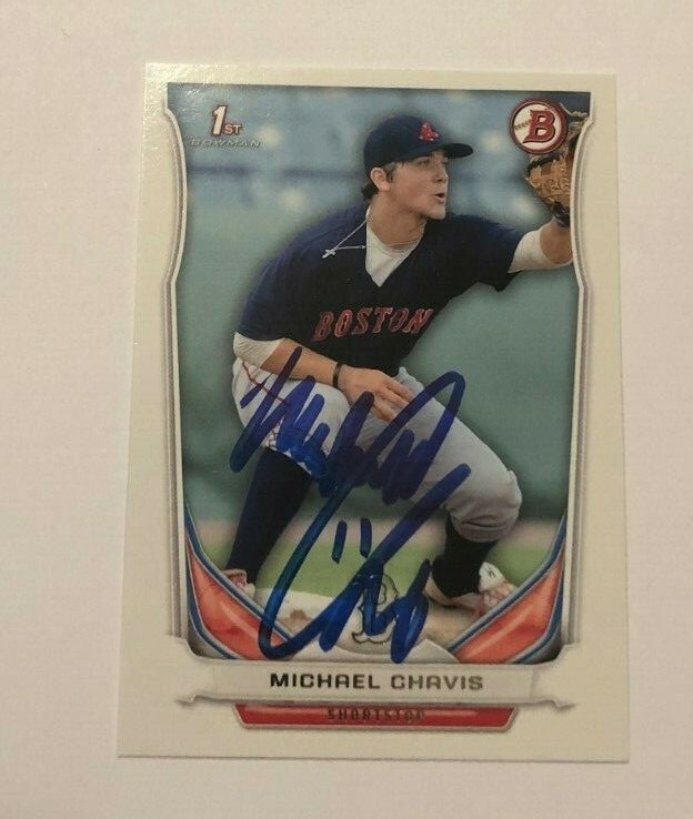 MICHAEL CHAVIS SIGNED 2014 BOWMAN DRAFT ROOKIE CARD AUTO