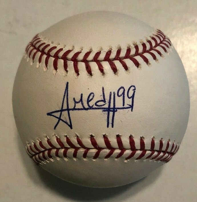AMED ROSARIO SIGNED RAWLINGS MLB BASEBALL NEW YORK METS COA