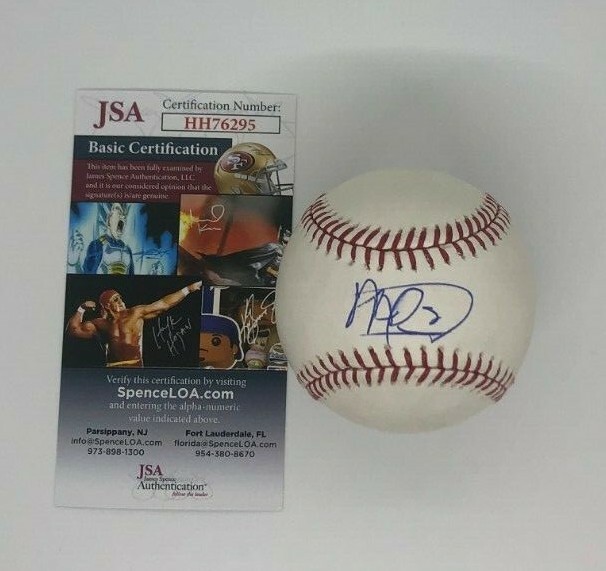 ALBERT ALMORA SIGNED RAWLINGS MLB MAJOR LEAGUE BASEBALL CHICAGO CUBS JSA COA