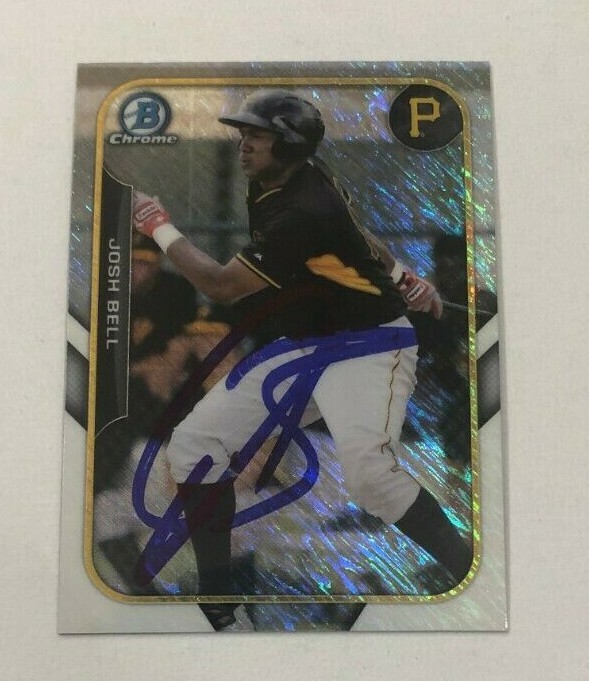 JOSH BELL SIGNED 2015 BOWMAN CHROME MINI FARM'S FINEST PROSPECT ROOKIE CARD AUTO
