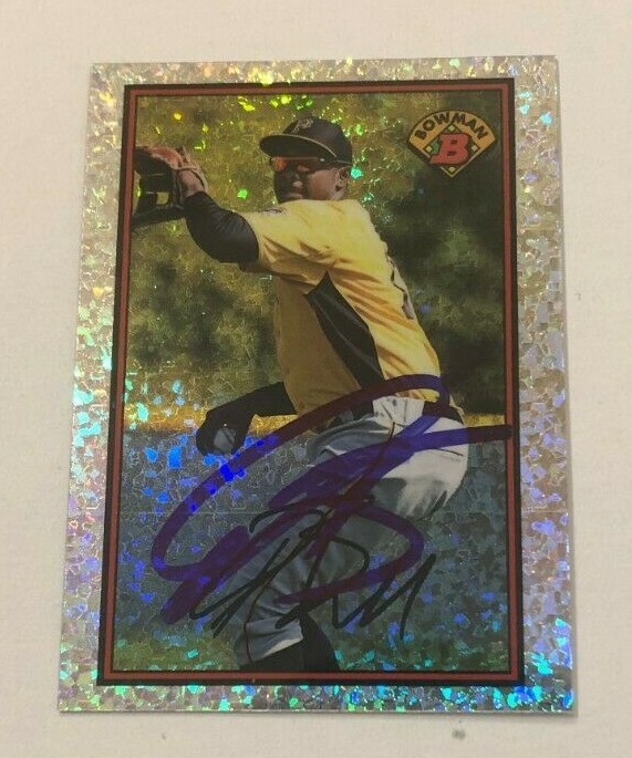 JOSH BELL SIGNED 2014 BOWMAN CHROME THROWBACK PROSPECT ROOKIE CARD AUTO