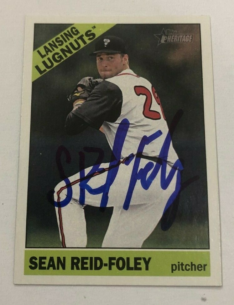 SEAN REID-FOLEY SIGNED 2015 TOPPS HERITAGE MINORS PROSPECT ROOKIE CARD AUTO