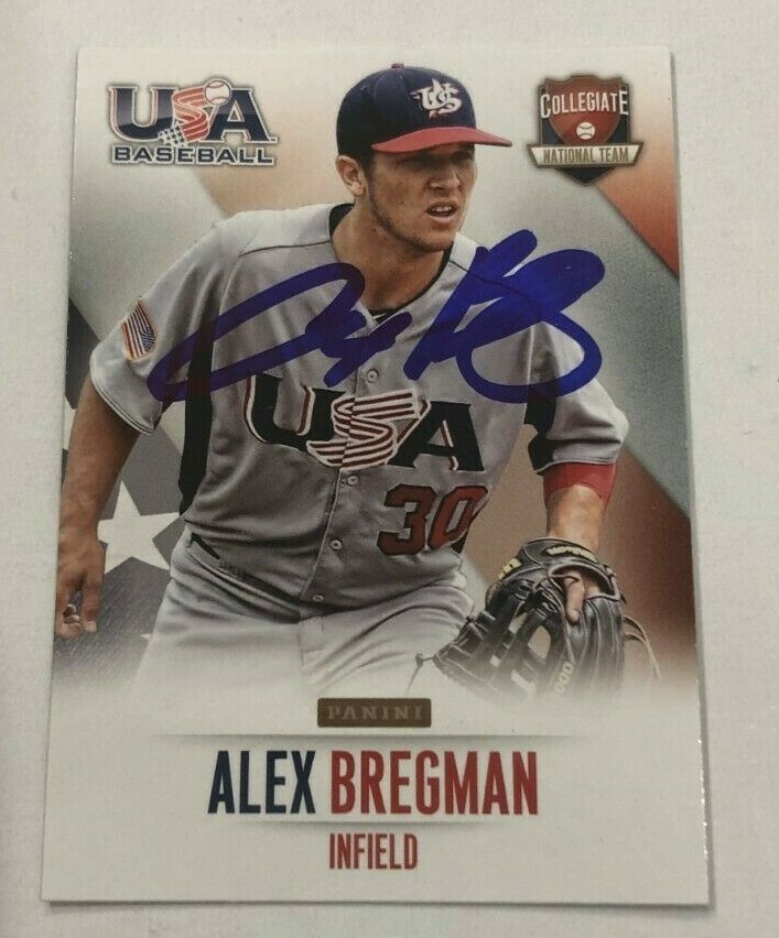 ALEX BREGMAN SIGNED 2014 USA BASEBALL PROSPECT ROOKIE CARD AUTO
