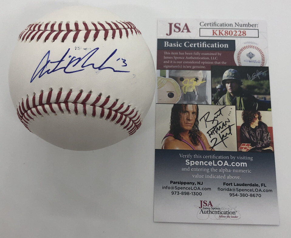 AUSTIN MEADOWS SIGNED RAWLINGS MLB MAJOR LEAGUE BASEBALL TAMPA BAY RAYS JSA COA