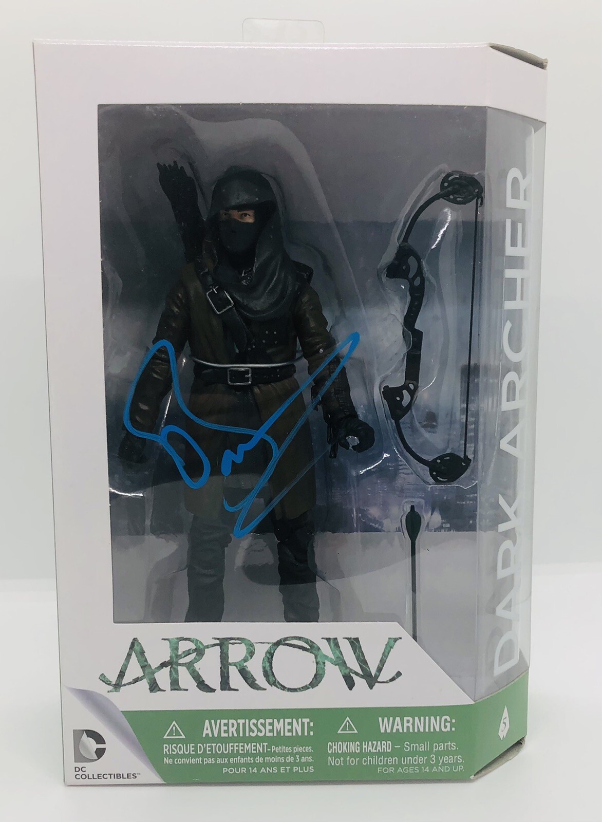JOHN BARROWMAN SIGNED DARK ARCHER ARROW DC COLLECTIBLES FIGURE MERLYN COA