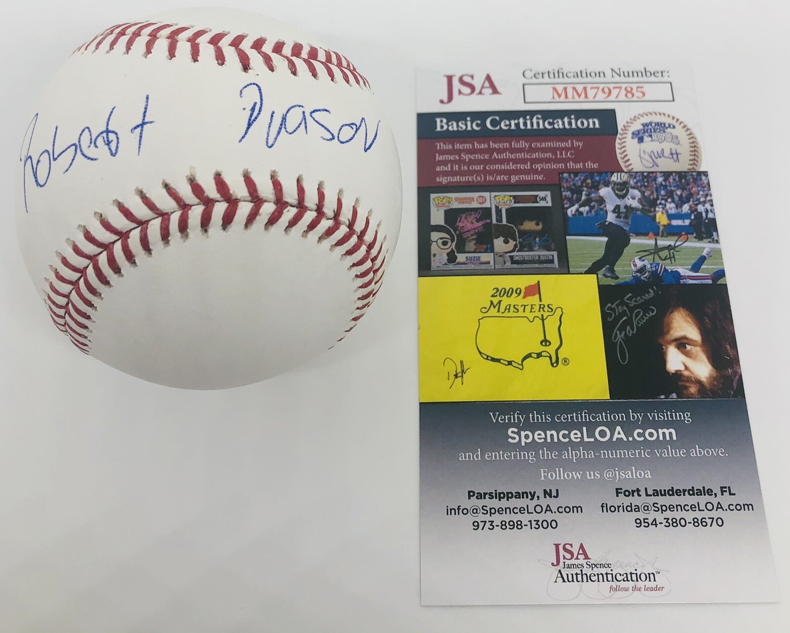 ROBERT PUASON SIGNED RAWLINGS MLB MAJOR LEAGUE BASEBALL OAKLAND ATHLETICS JSACOA