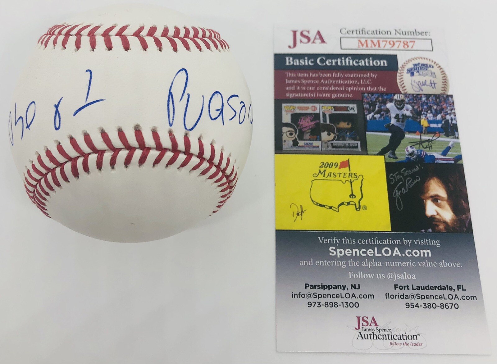 ROBERT PUASON SIGNED RAWLINGS MLB MAJOR LEAGUE BASEBALL OAKLAND ATHLETICS JSACOA