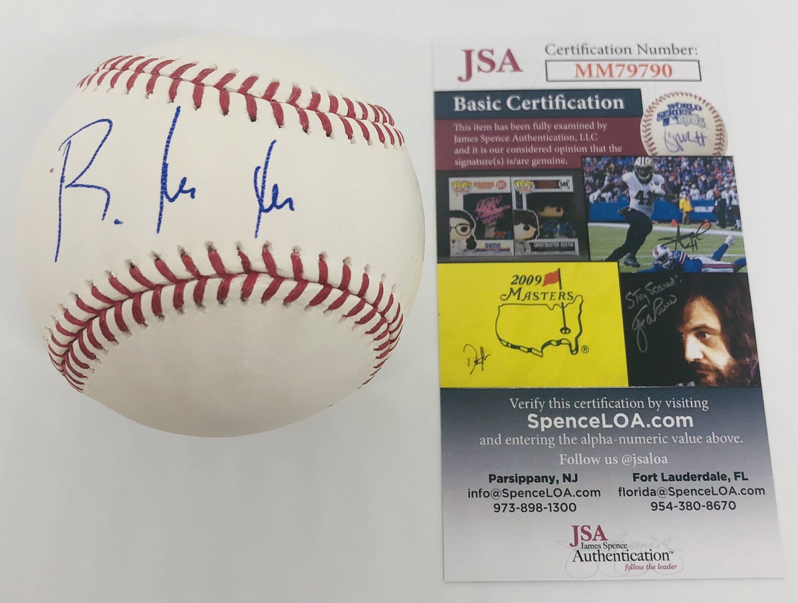 ROBERT PUASON SIGNED RAWLINGS MLB MAJOR LEAGUE BASEBALL OAKLAND ATHLETICS JSACOA