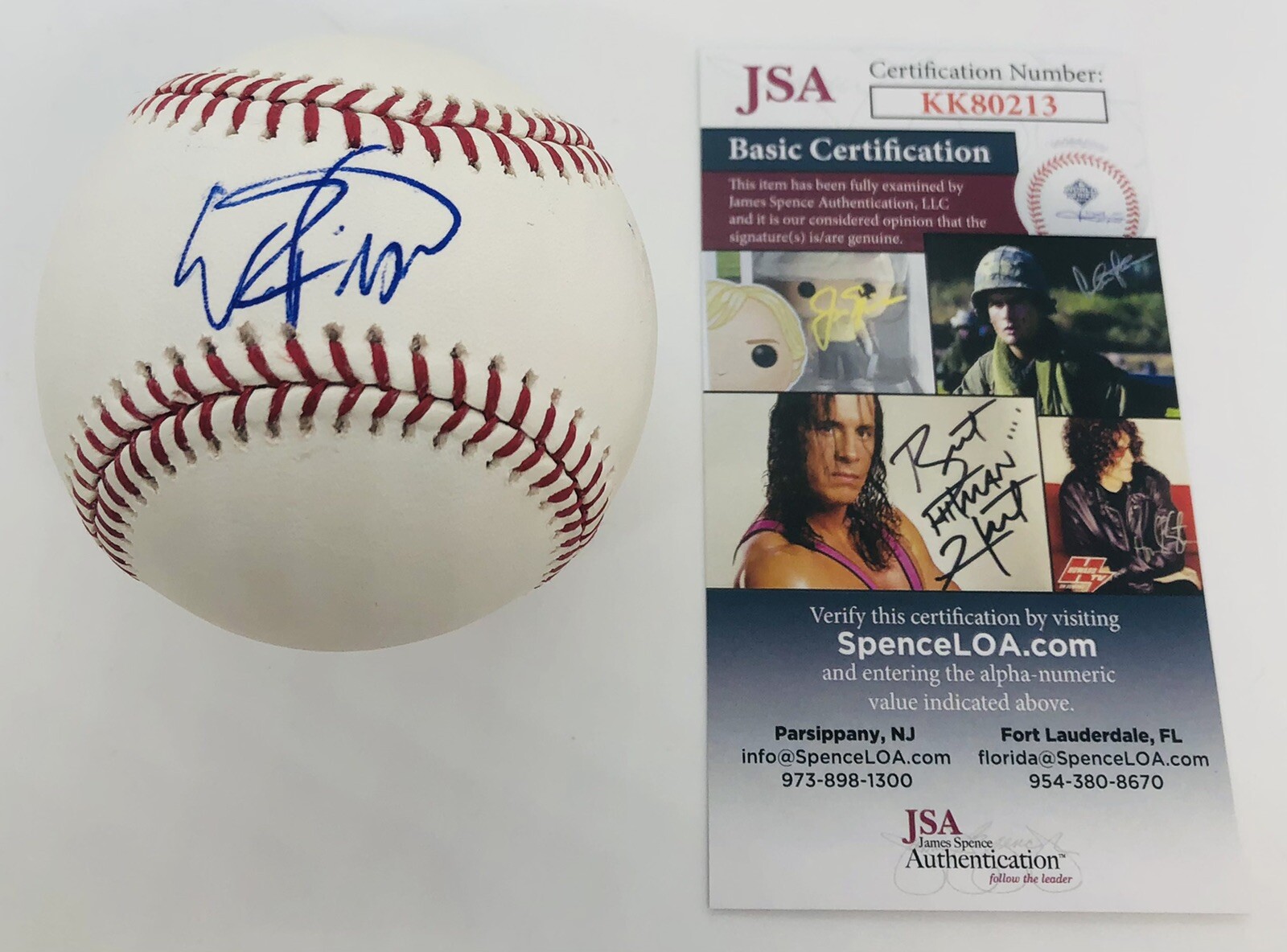 WANDER FRANCO SIGNED RAWLINGS MLB BASEBALL TAMPA BAY RAYS PROOF JSA COA
