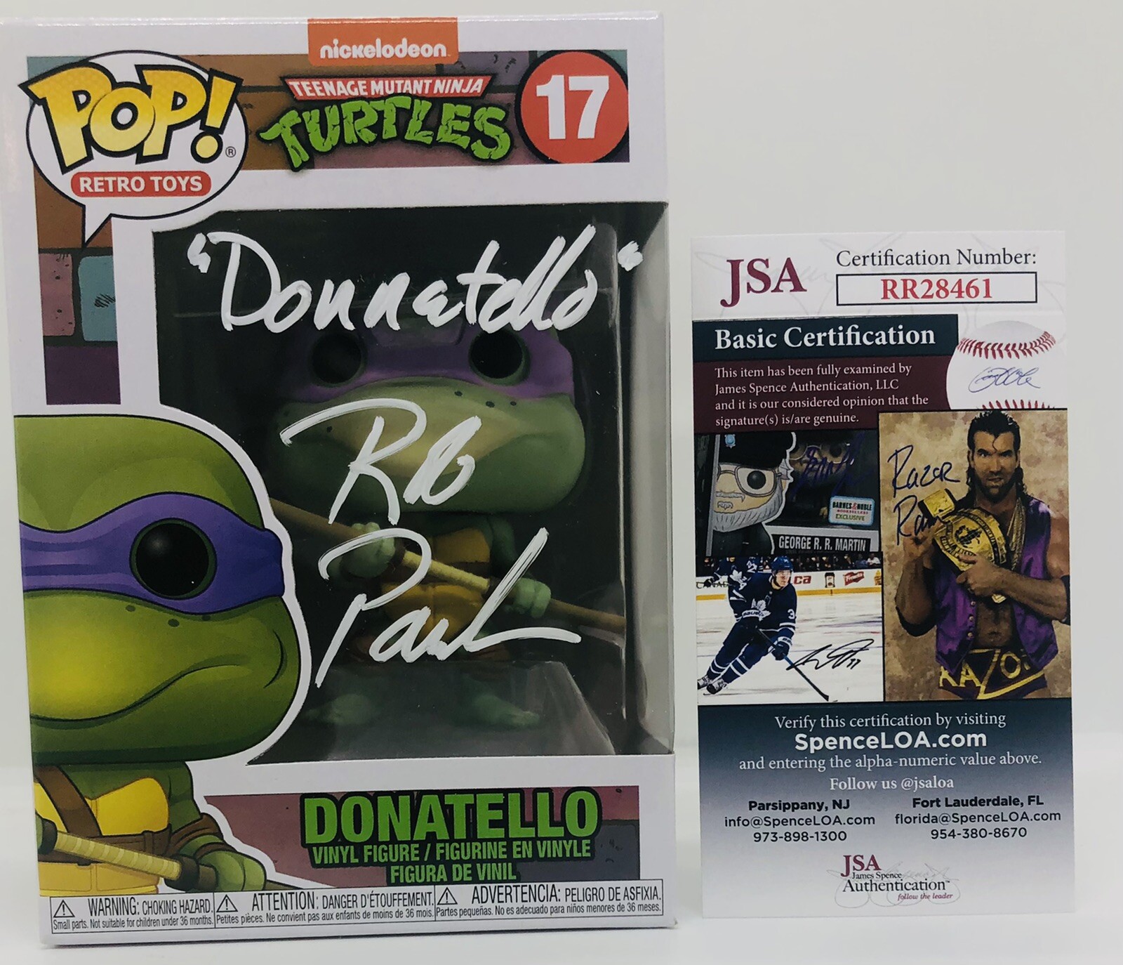 ROB PAULSEN SIGNED DONATELLO POP FUNKO FIGURE TEENAGE MUTANT NINJA TURTLES JSA