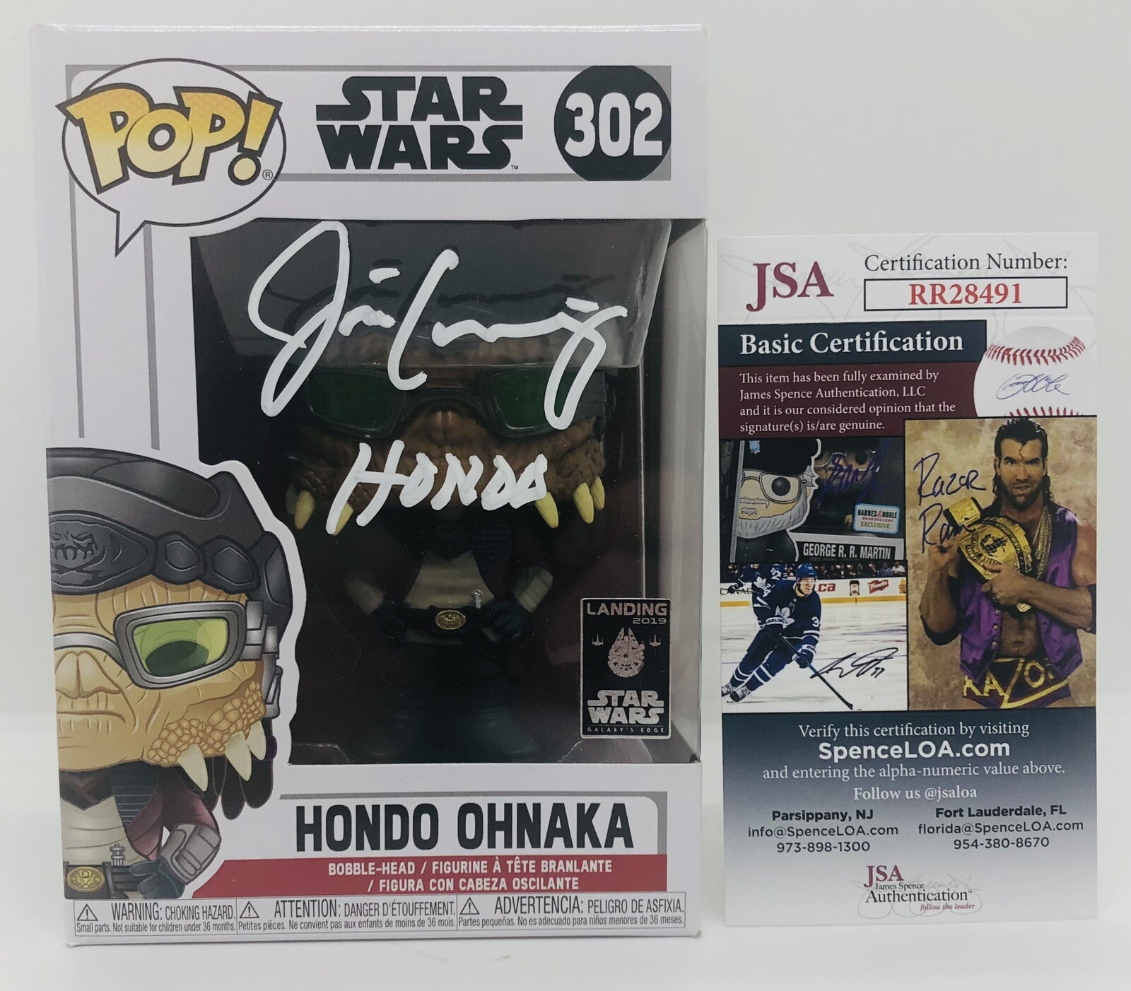 JIM CUMMINGS SIGNED HONDO OHNAKA POP FUNKO FIGURE STAR WARS PROOF JSA COA