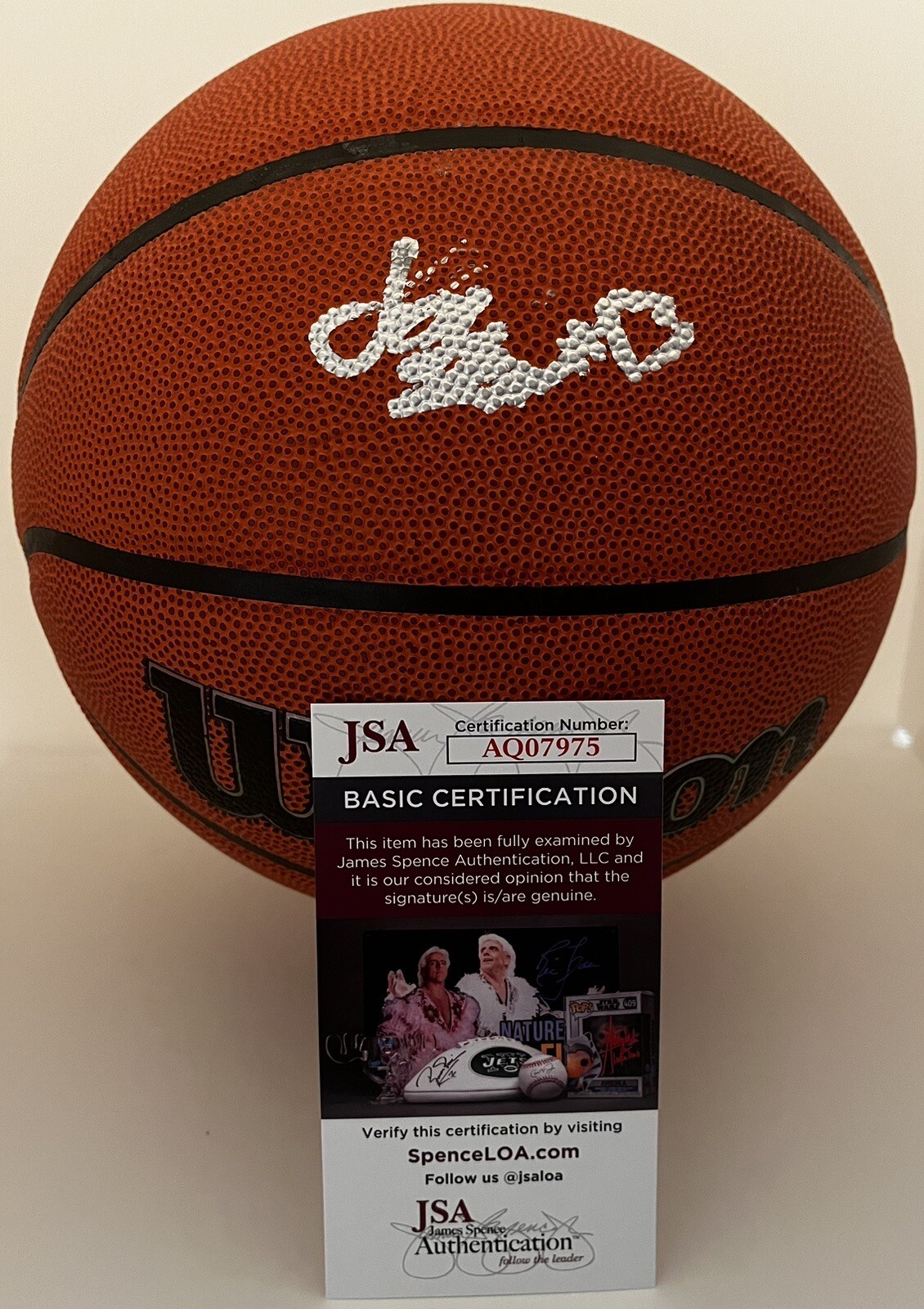 JASPER JOHNSON SIGNED WILSON NBA BASKETBALL FUTURE STAR JSA COA