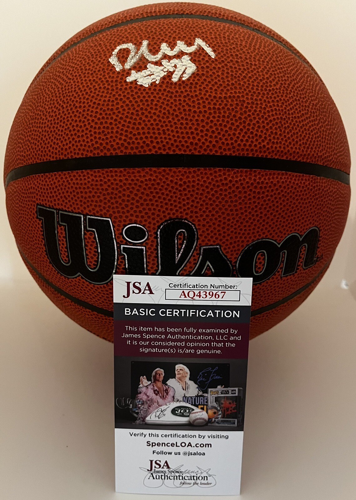 DERIK QUEEN SIGNED WILSON NBA BASKETBALL MARYLAND TERRAPINS JSA COA
