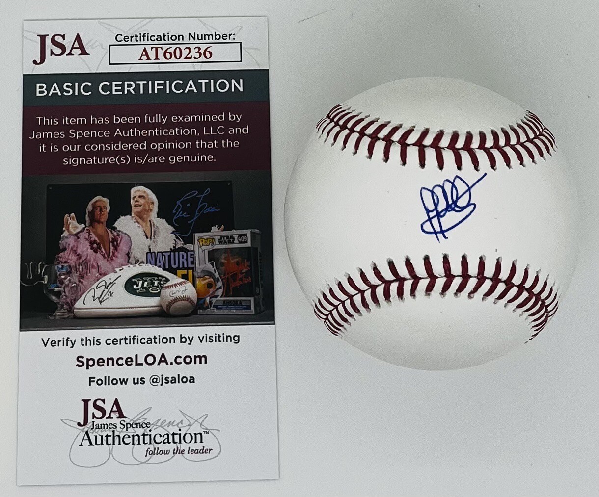 WILLIAM BERGOLLA SIGNED RAWLINGS MLB BASEBALL PHILADELPHIA PHILLIES JSA COA