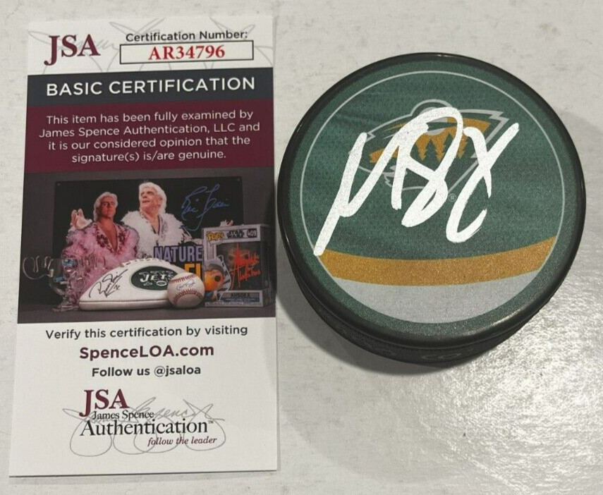 MATT BOLDY SIGNED MINNESOTA WILD HOCKEY PUCK W/ CASE JSA COA