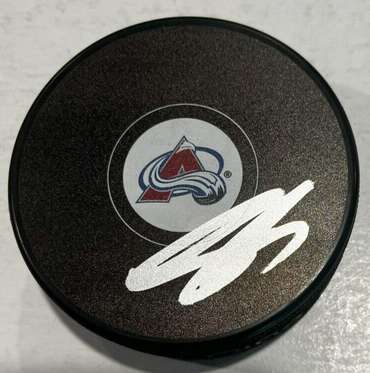 SAMUEL GIRARD SIGNED COLORADO AVALANCHE HOCKEY PUCK W/ CASE COA