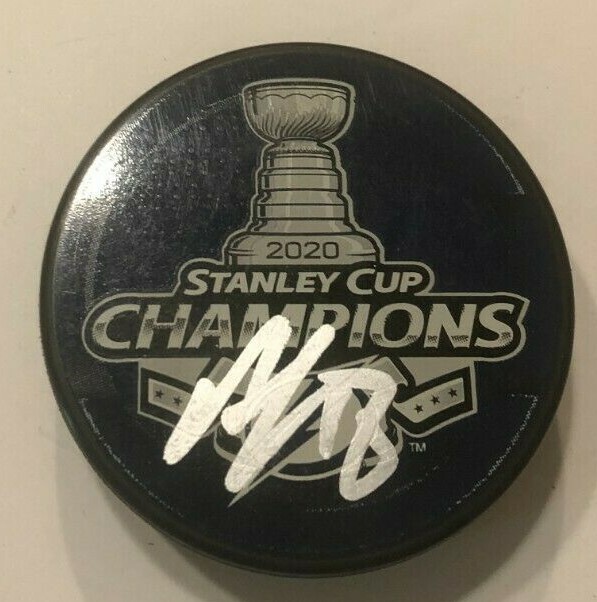 ONDREJ PALAT SIGNED TAMPA BAY LIGHTNING 2020 STANLEY CUP PUCK W/ CASE COA