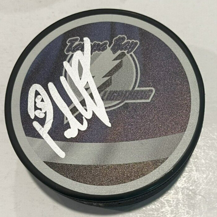 PAUL YSEBAERT SIGNED TAMPA BAY LIGHTNING HOCKEY PUCK W/ CASE COA