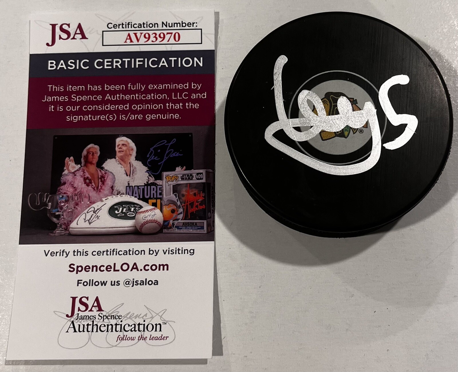 ARTYOM LEVSHUNOV SIGNED CHICAGO BLACKHAWKS HOCKEY PUCK W/ CASE JSA COA