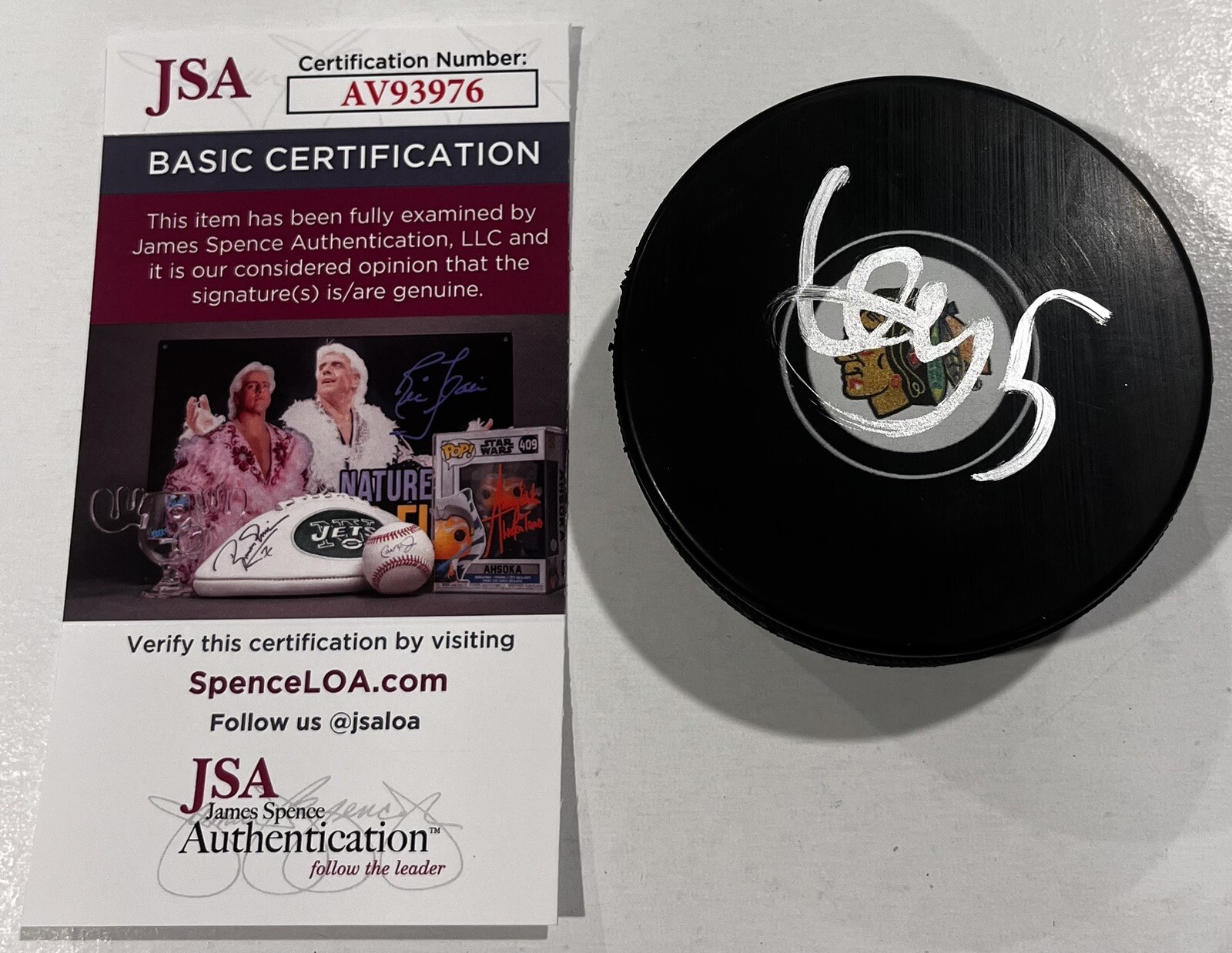 ARTYOM LEVSHUNOV SIGNED CHICAGO BLACKHAWKS HOCKEY PUCK W/ CASE JSA COA