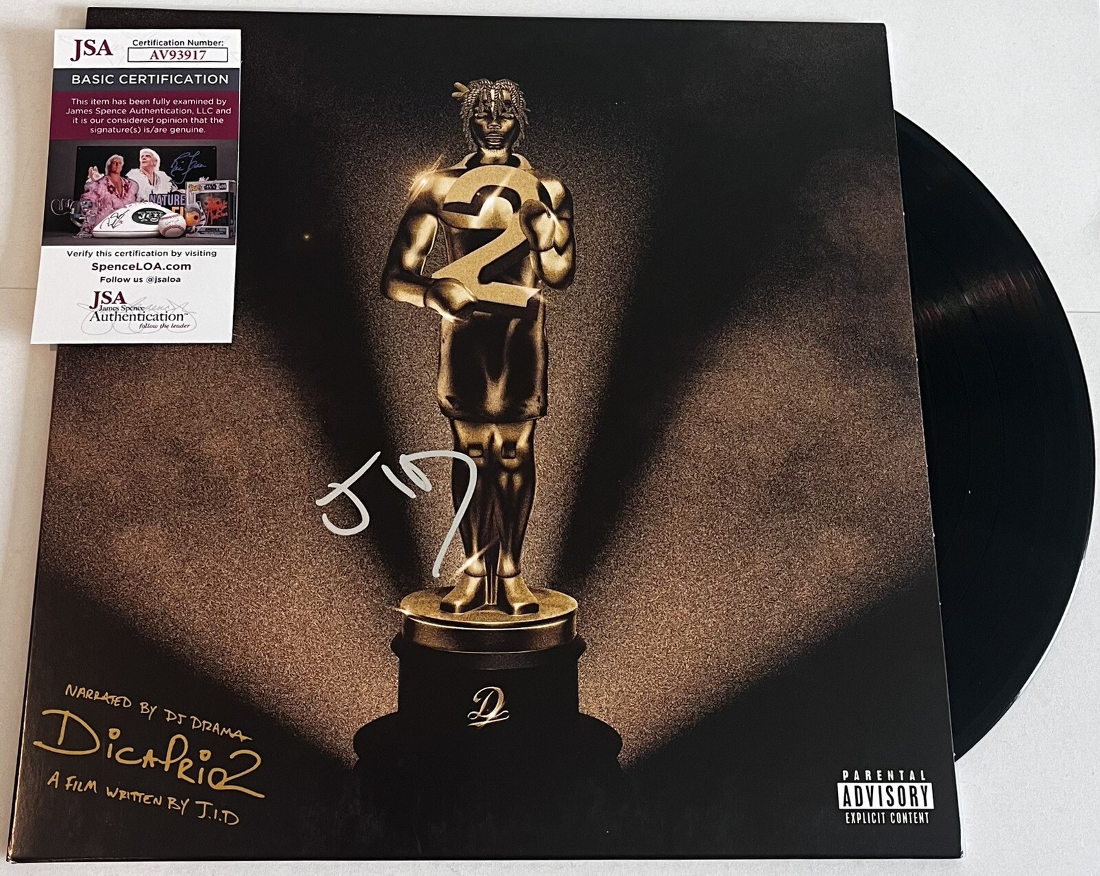 JID SIGNED DICAPRIO 2 LP VINYL RECORD ALBUM J.I.D. RAPPER JSA COA