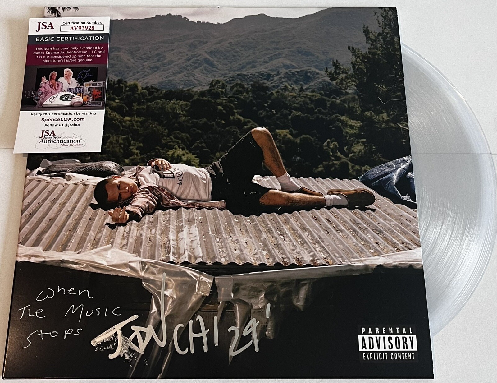 JADEN HOSSLER JXDN SIGNED WHEN THE MUSIC STOPS LP VINYL RECORD ALBUM JSA COA