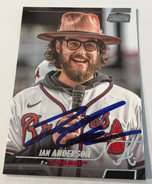 IAN ANDERSON SIGNED 2022 TOPPS STADIUM CLUB BASEBALL CARD AUTO