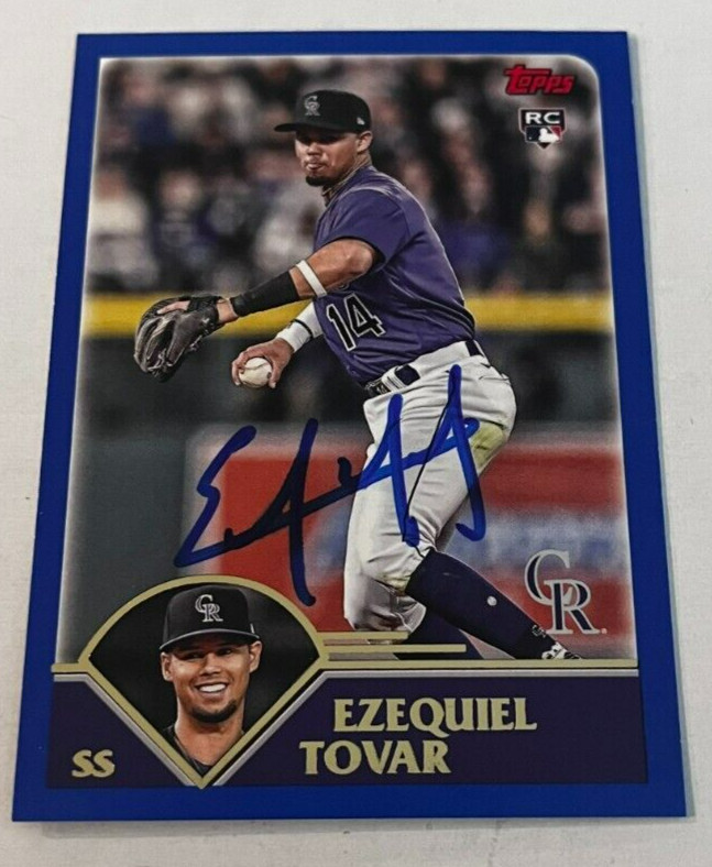 EZEQUIEL TOVAR SIGNED 2023 TOPPS ARCHIVES BASEBALL CARD AUTO