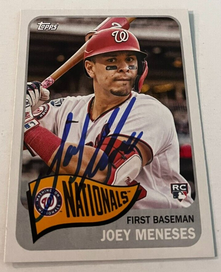 JOEY MENESES SIGNED 2023 TOPPS ARCHIVES BASEBALL CARD AUTO