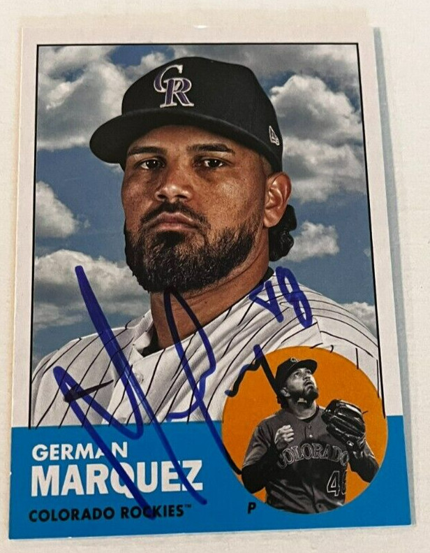 GERMAN MARQUEZ SIGNED 2022 TOPPS ARCHIVES BASEBALL CARD AUTO