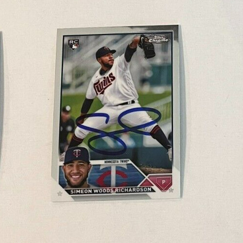 SIMEON WOODS RICHARDSON SIGNED 2023 TOPPS CHROME BASEBALL CARD AUTO
