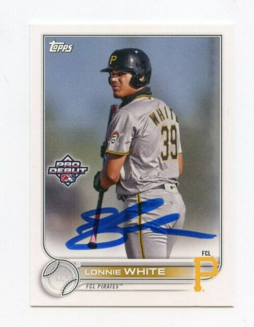 LONNIE WHITE SIGNED 2022 TOPPS PRO DEBUT BASEBALL CARD AUTO