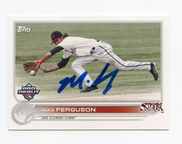 MAX FERGUSON SIGNED 2022 TOPPS PRO DEBUT BASEBALL CARD AUTO