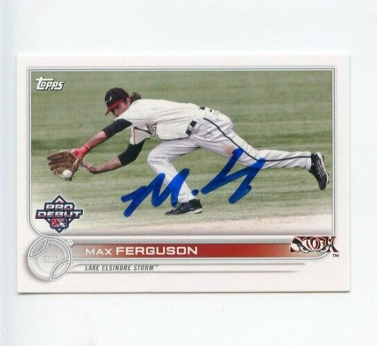 MAX FERGUSON SIGNED 2022 TOPPS PRO DEBUT BASEBALL CARD AUTO