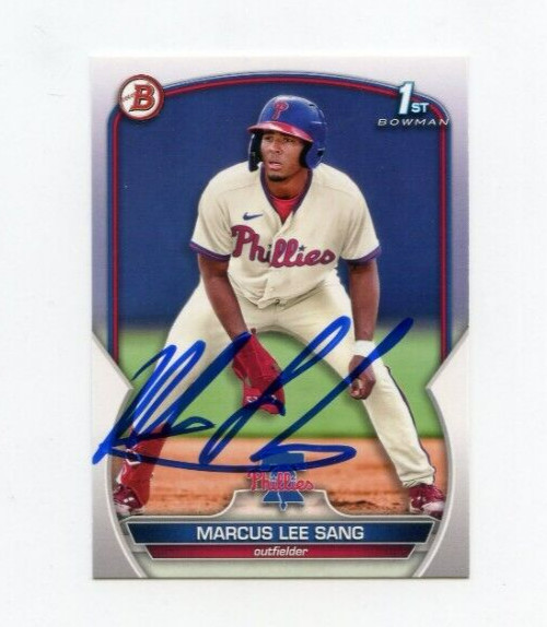 MARCUS LEE SANG SIGNED 2023 BOWMAN BASEBALL CARD AUTO