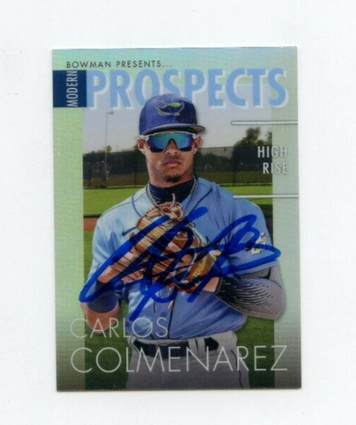 CARLOS COLMENAREZ SIGNED 2023 BOWMAN CHROME MODERN PROSPECTS CARD AUTO