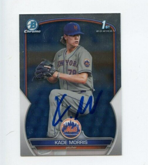 KADE MORRIS SIGNED 2023 BOWMAN CHROME DRAFT CARD AUTO