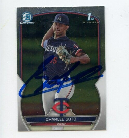 CHARLEE SOTO SIGNED 2023 BOWMAN CHROME DRAFT CARD AUTO