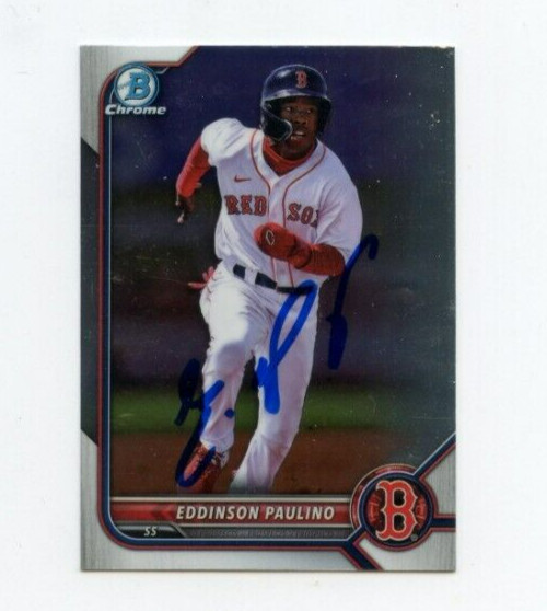 EDDINSON PAULINO SIGNED 2023 BOWMAN CHROME DRAFT CARD AUTO