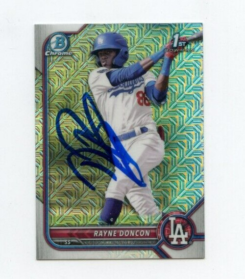 RAYNE DONCON SIGNED 2022 BOWMAN CHROME MOJO CARD AUTO