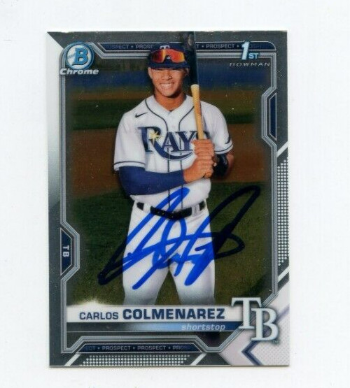 CARLOS COLMENAREZ SIGNED 2021 BOWMAN CHROME CARD AUTO
