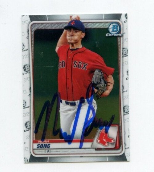 NOAH SONG SIGNED 2020 BOWMAN CHROME CARD AUTO