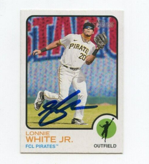 LONNIE WHITE JR SIGNED 2022 TOPPS HERITAGE MINOR LEAGUE BASEBALL CARD AUTO