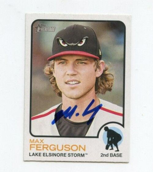 MAX FERGUSON SIGNED 2022 TOPPS HERITAGE MINOR LEAGUE BASEBALL CARD AUTO