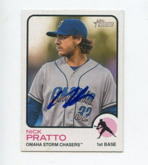 NICK PRATTO SIGNED 2022 TOPPS HERITAGE MINOR LEAGUE BASEBALL CARD AUTO