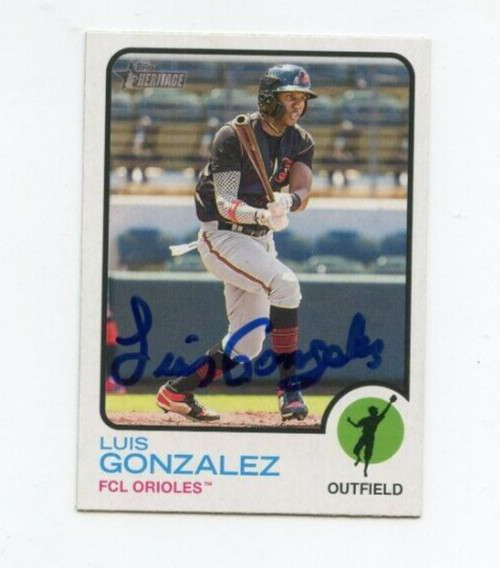 LUIS GONZALEZ SIGNED 2022 TOPPS HERITAGE MINOR LEAGUE BASEBALL CARD AUTO