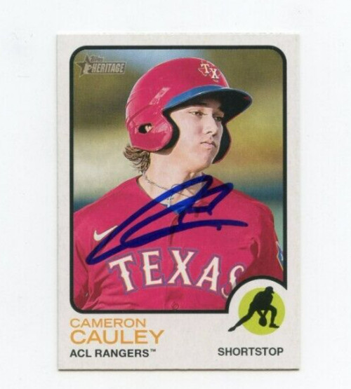 CAMERON CAULEY SIGNED 2022 TOPPS HERITAGE MINOR LEAGUE BASEBALL CARD AUTO