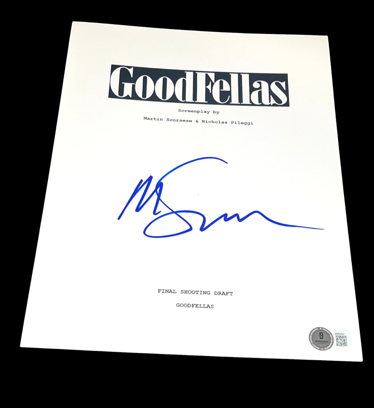 MARTIN SCORSESE SIGNED AUTOGRAPH MOVIE SCRIPT GOODFELLAS BECKETT BAS COA AUTO X3