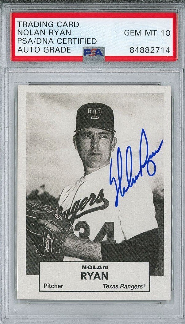 Nolan Ryan Signed 2022 Topps 582 Montgomery #4 Card PSA 84882714 GM MT 10 AUTO